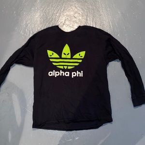 Gildan Alpha Phi “Adidas” Mock Bid Day Long Sleeve